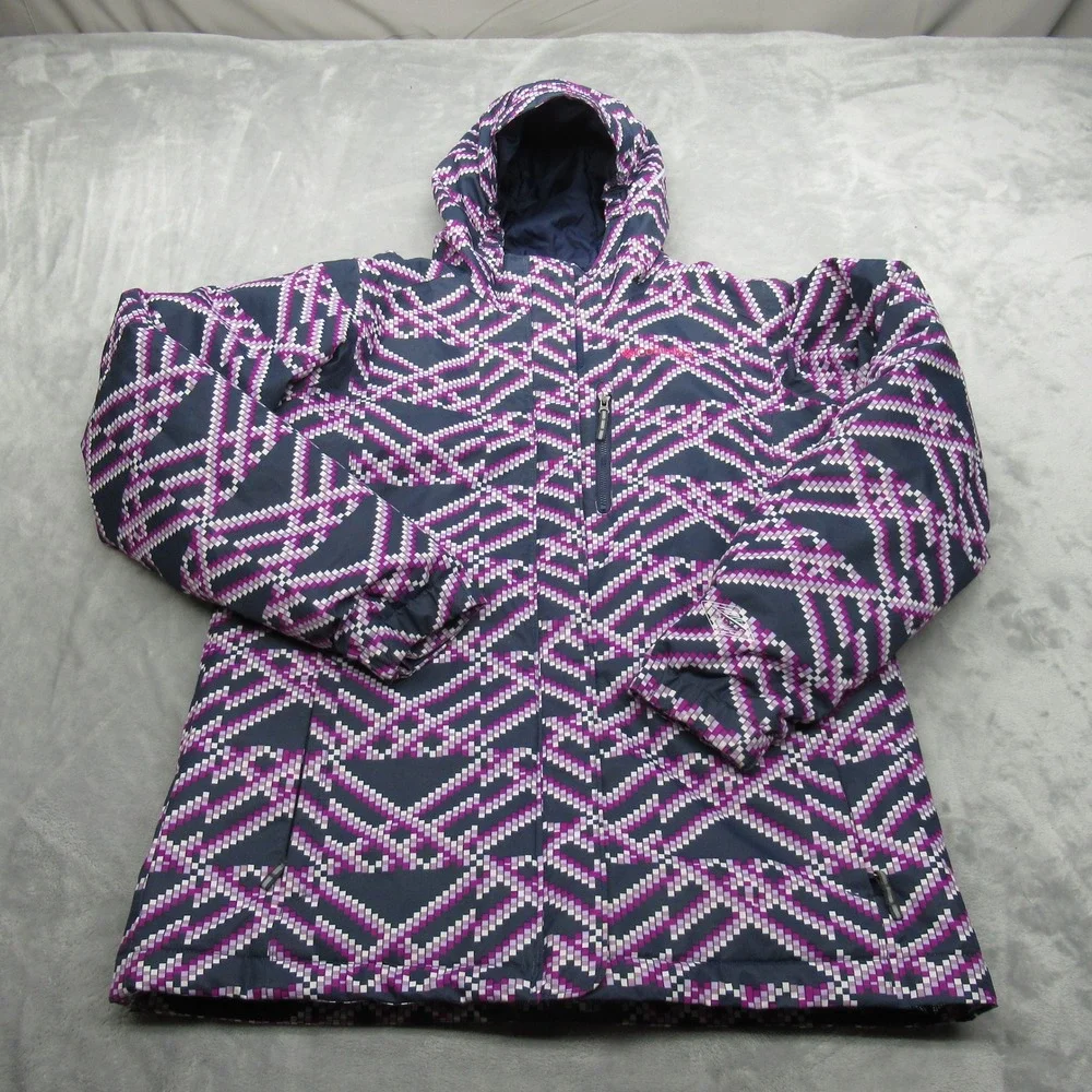 Columbia Jacket‎ Youth XL Purple Geometric 3D Omni-Heat Waterproof Magic Mile
